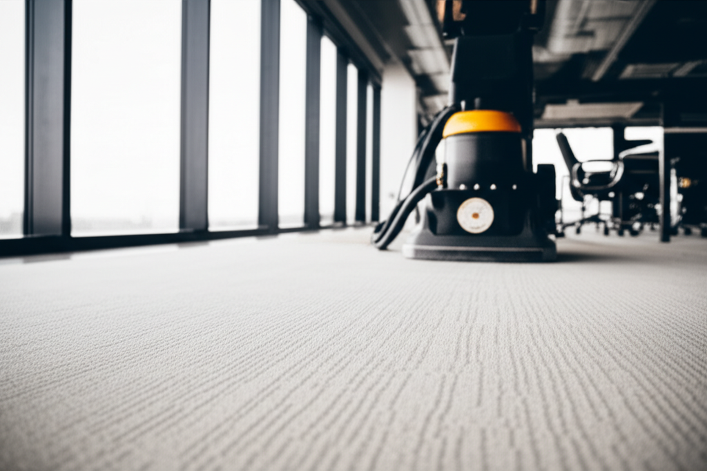 Professional carpet cleaning in action